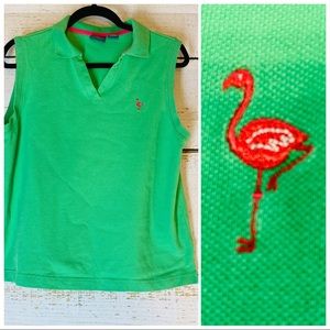 MT LAKE Flamingo sleeveless top